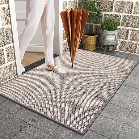 Amazon 屋外用 玄関マット 泥落とし ドアマット グレー 北欧インテリア 滑り止め 防カビ 業務用 水洗い おしゃれ 長方形 大きい フロアマット 屋内 屋外 吸水 速乾 床暖房対応 45x75cm 低反発 四季適用 オフィス用 病院 学校 ホテル 玄関マット オンライン通販