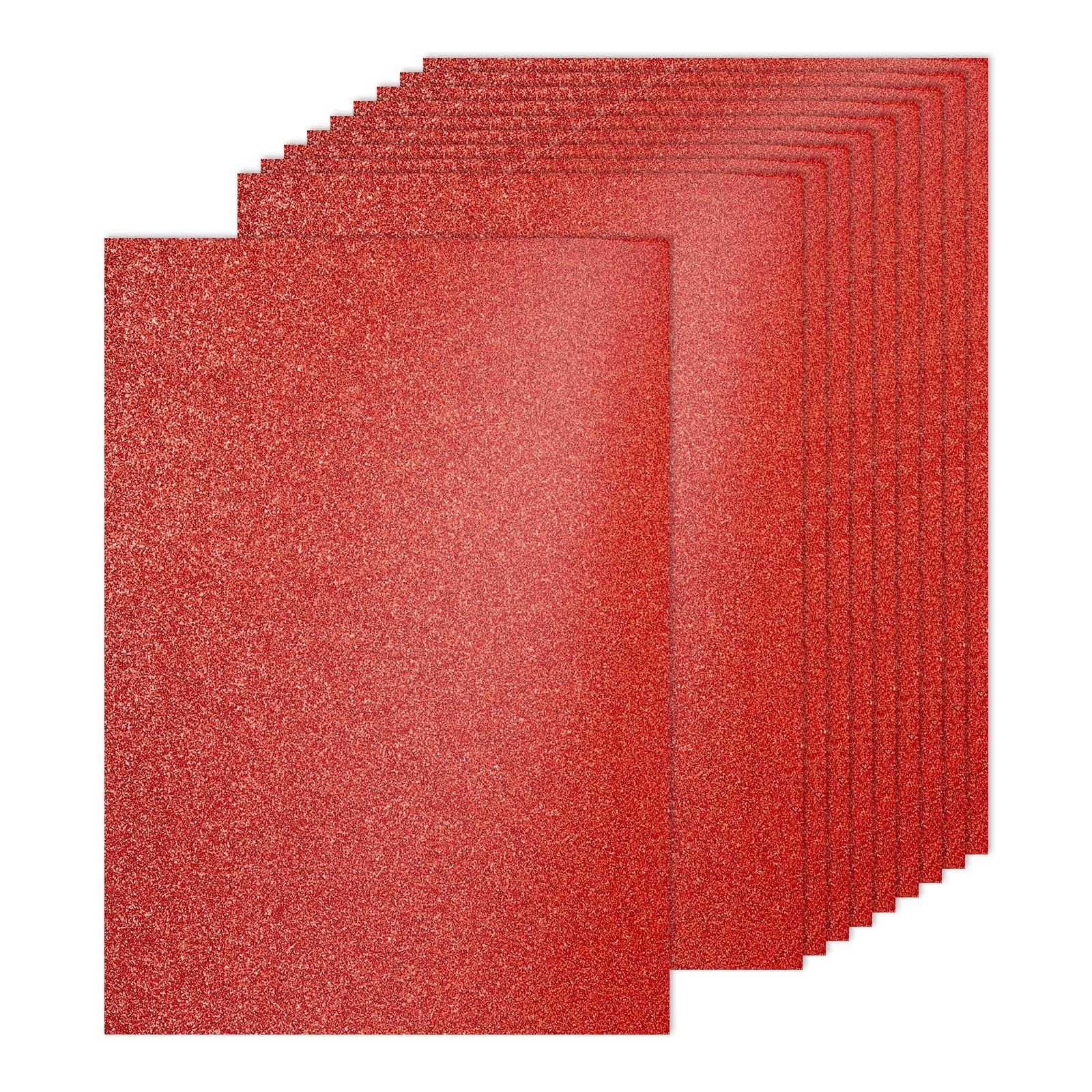 PATIKIL 20Sheets Dark Red Glitter Cardstock, 8.3x11.7 in A4 Glitter Paper Card Stock Shiny Scrapbook 250gsm Sparkly Paper Large Shimmer for Crafts Scrapbook DIY Art Wedding Party