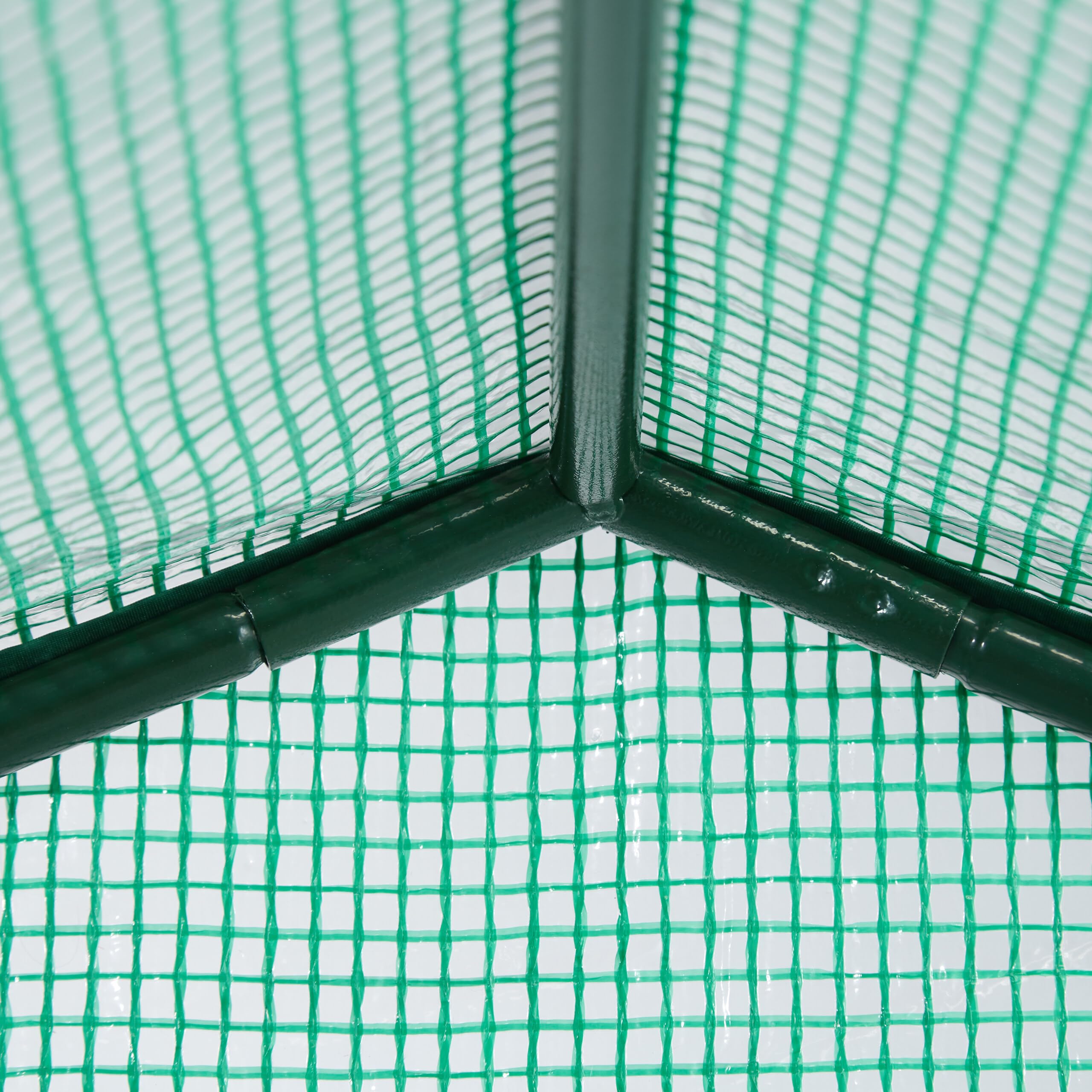 Relaxdays Serra da Orto per Pomodori, HLP: 154x152x50 cm, Telaio in Ferro e Telo in PE, Copertura Piante Giardino, Verde