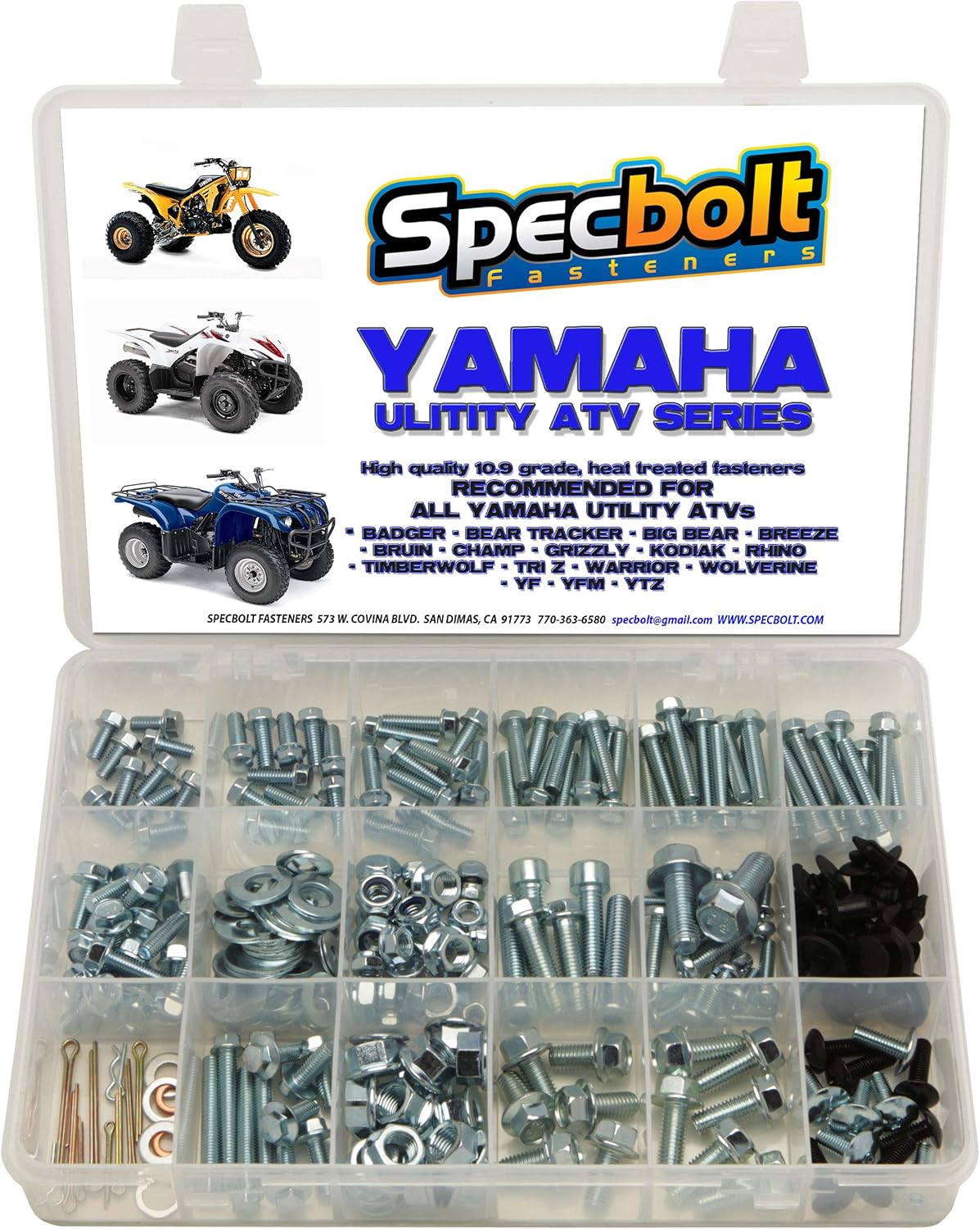 250pc Specbolt Bolt Kit for Yamaha UTILITY ATV including