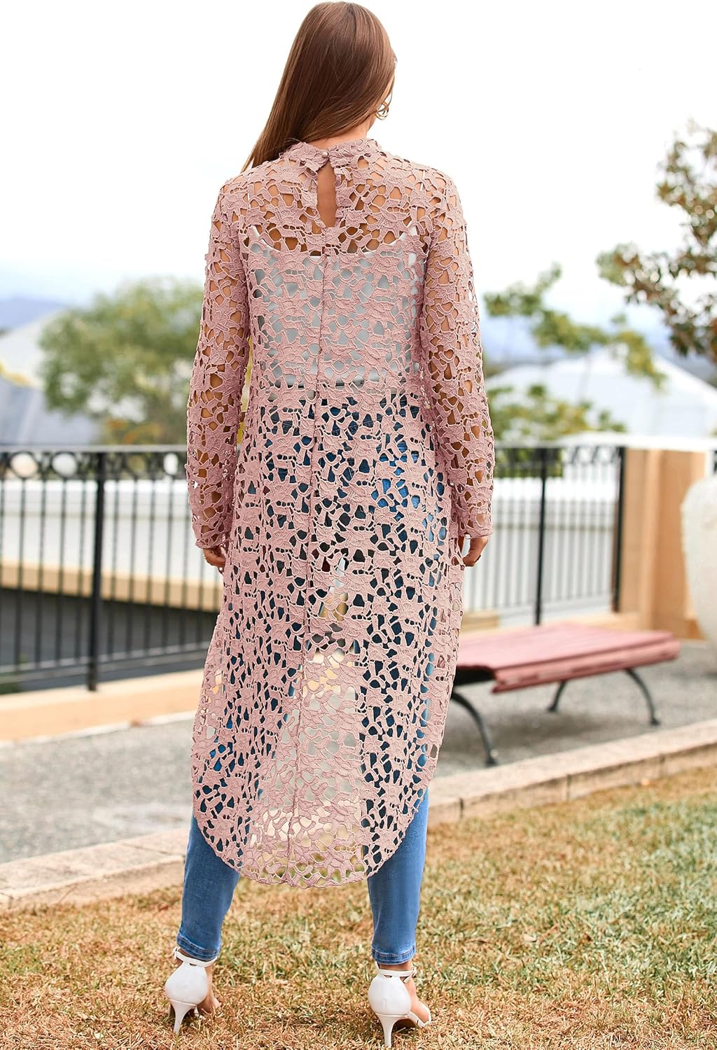 PRETTYGARDEN Women's Long Sleeve Round Neck High Low Asymmetrical Irregular Hem Casual Tops Blouse Shirt Dress - Image 2