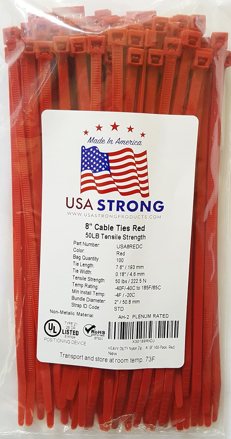 Discount 80% Cable Ties. Standard Duty 7.6 Inch Premium Nylon Wire Management Zip-Ties. 50 LB Tensile Strength. Bulk Wholesale Quantity USA Strong Cable Ties (10,000 Case, Natural White) Limited Cable Ties. Standard Duty 7.6 Inch Premium Nylon Wire Management Zip-Ties. 50 LB Tensile Strength. Bulk Wholesale Quantity USA Strong Cable Ties (10,000 Case, Natural White)