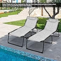 Vista 4 de Tangkula Widen - Sillón plegable y reclinable, portátil con 4 posiciones de respaldo, 2 posiciones de patas, almohada, silla de playa para tomar