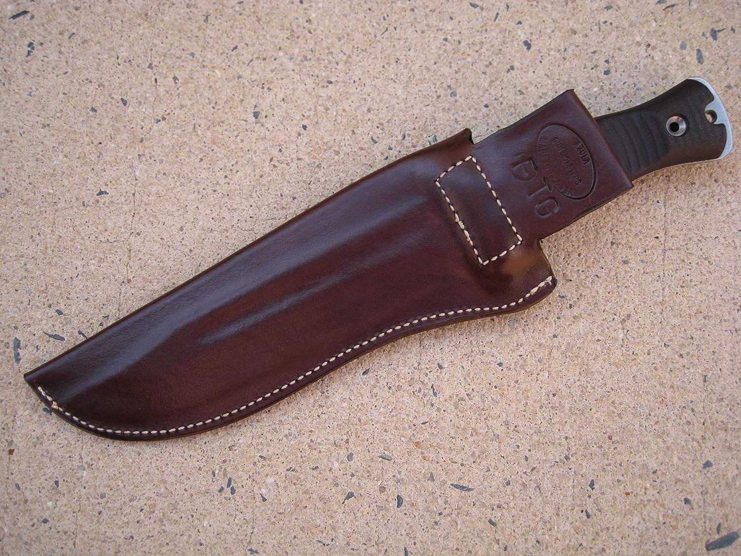Azula Gun Holsters Busse Combat Forsaken Gemini Knife Custom Molded Leather Sheath Brown USA