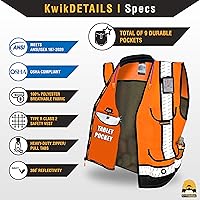 Vista 27 de KwikSafety - Charlotte, NC - GODFATHER Safety Vest [CUSHIONED COLLAR + TABLET POCKET] ANSI OSHA