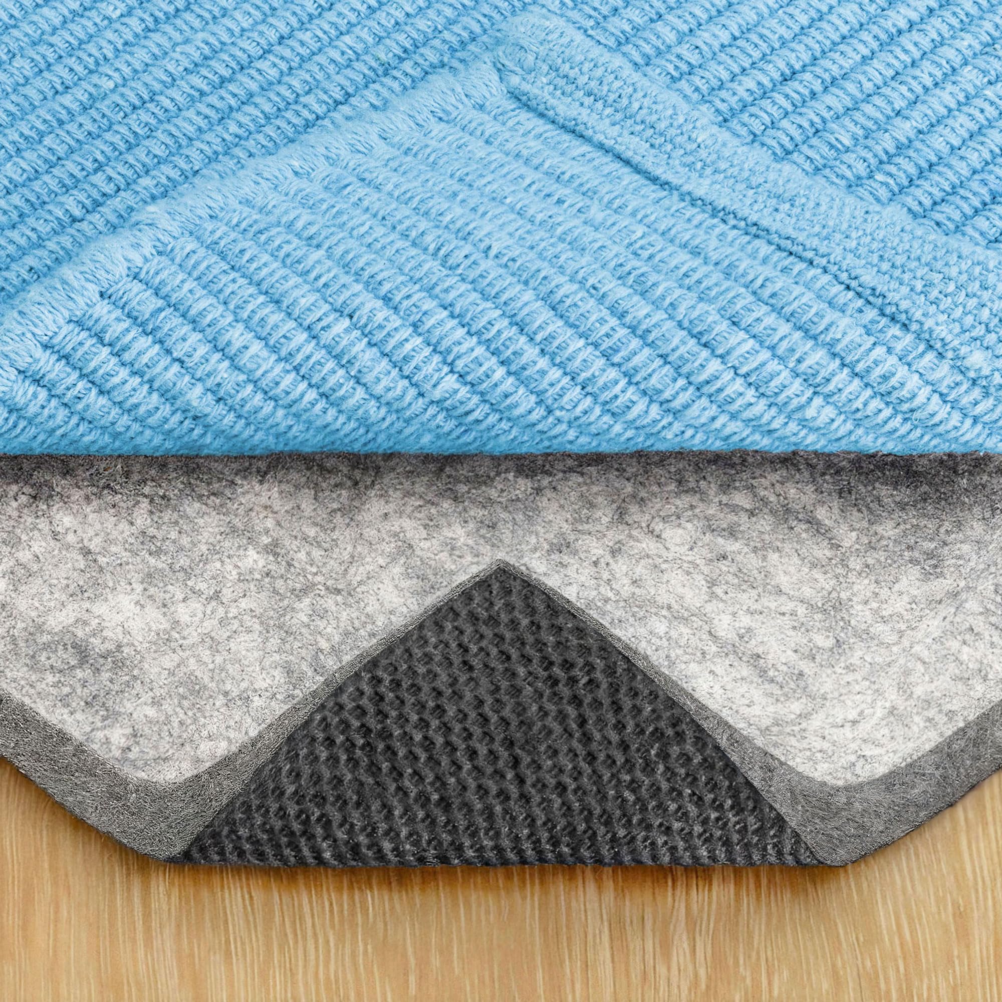 RUGPADUSA - Dual Surface - 10'x14' - 1/2" Thick - Felt + Rubber - Non-Slip Backing Rug Pad - Adds Comfort and Protection - for Hard Surface Floors