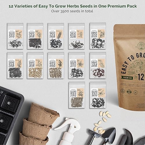 Miniatura 4 de Paquete variado de 12 semillas microverdes de hierbas y berros fáciles de cultivar, paquete variado de semillas de reliquia sin OMG para plantar en