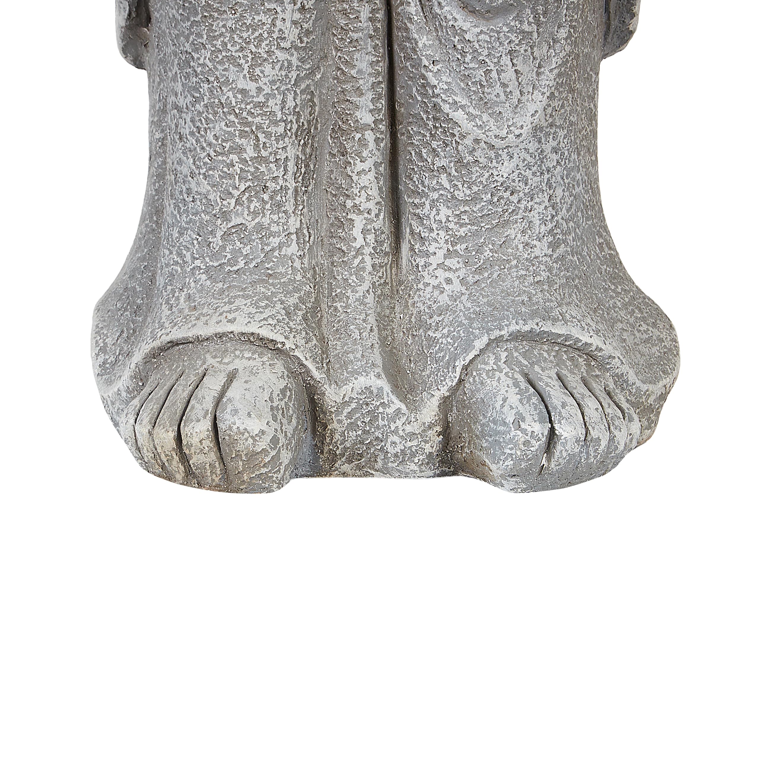 Beliani Figura Decorativa MgO Buda decoración de jardín Interior Exterior Gris Thoiry