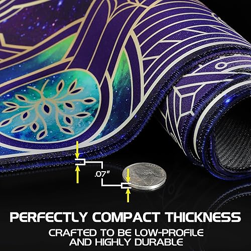 Miniatura 3 de ENHANCE TCG Playmat  Tapete de juego para tarjetas de mesa con bordes cosidos, superficie lisa y bolsa de viaje con cordón  Compatible con MTG,