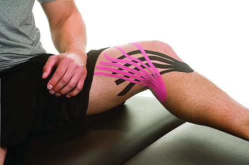 Vista 19 de MUELLER Cinta terapéutica de kinesiología de medicina deportiva, cinta atlética de calidad, sin látex, 20 tiras en I precortadas, 2 x 9.75 pulgadas