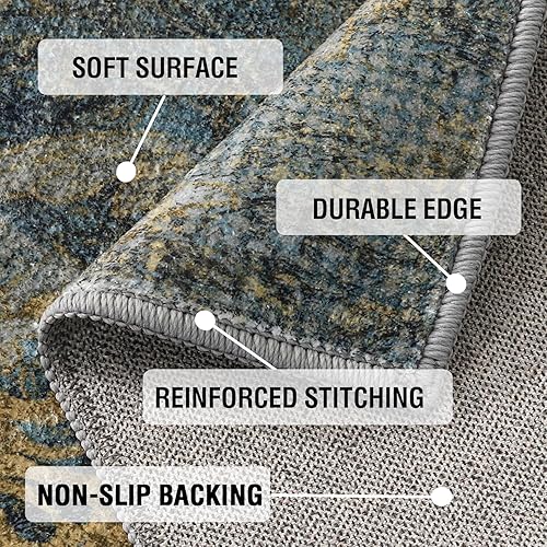 Miniatura 5 de H.VERSAILTEX Alfombras de área para dormitorio, alfombra de área de 5 x 7 pies, esponjosa, peluda, para interiores, para niños, antideslizante,