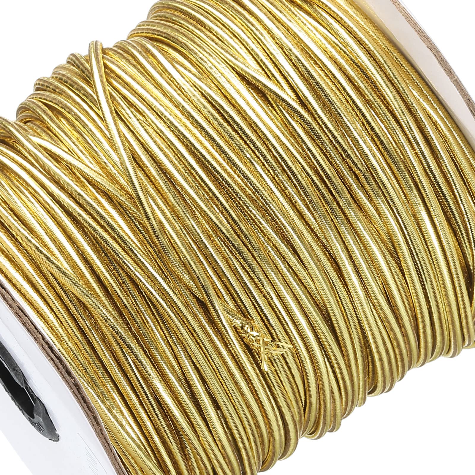 PATIKIL Elastic Cord Heavy Stretch String Rope 2.5mm 109 Yards for Crafting DIY Sewing Hook Straps Camping Tie Down Strap Gold - Image 4