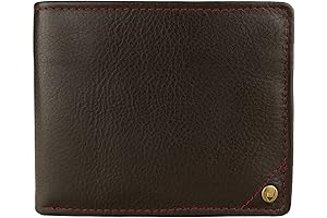 Hidesign Men's Genuine Leather Checkbook Bifold Wallet with RFID Protection