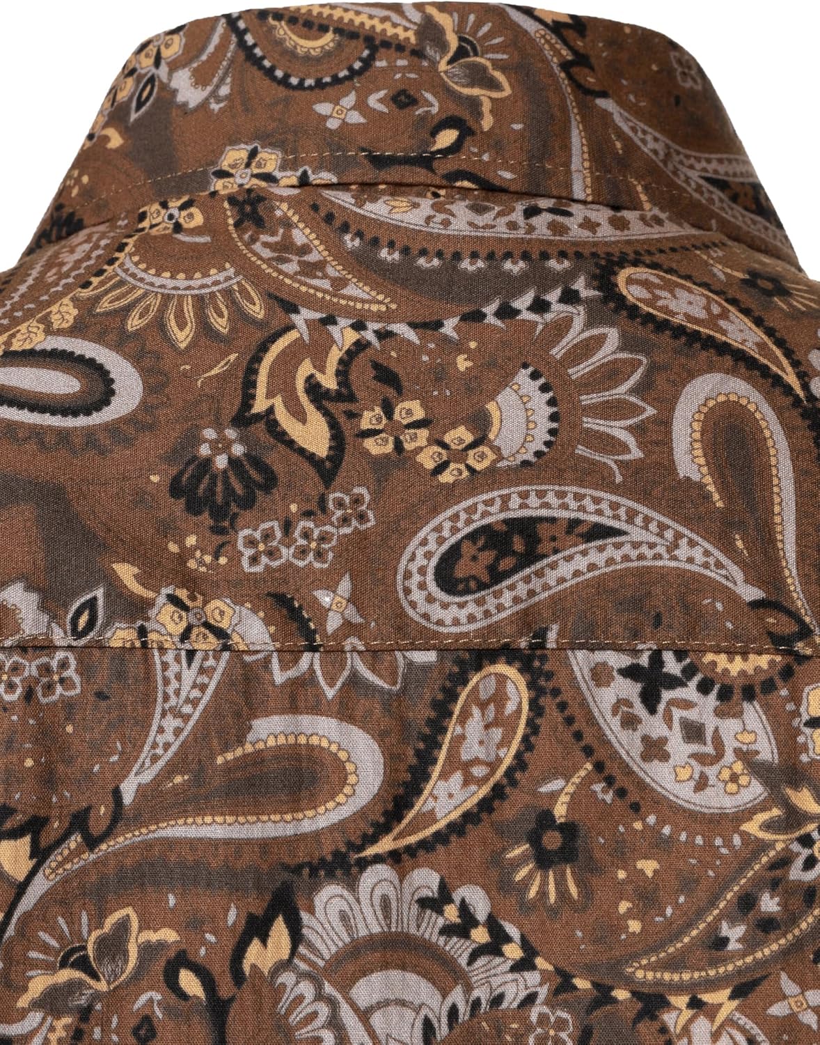 JOGAL Mens 70s Floral Dress Shirt Long Sleeve Printed Casual Button Down Shirts - Image 6