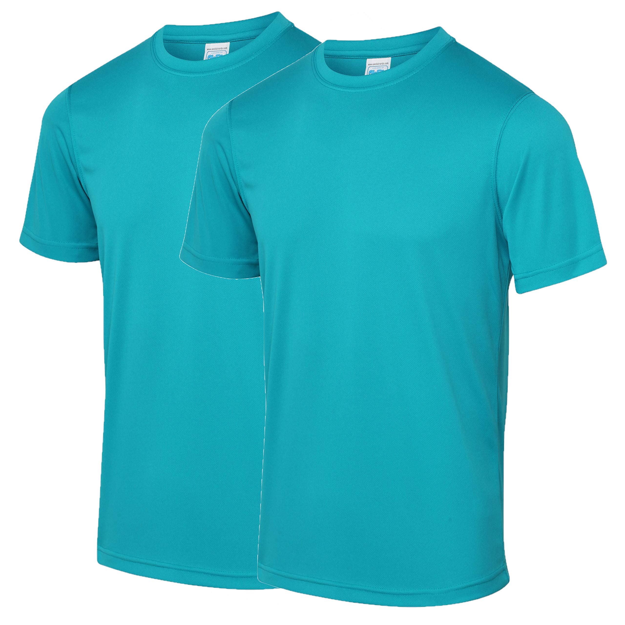 AWDis Just Cool JC001 Cool T 2 Pack - Turquoise Blue - 2X-Large