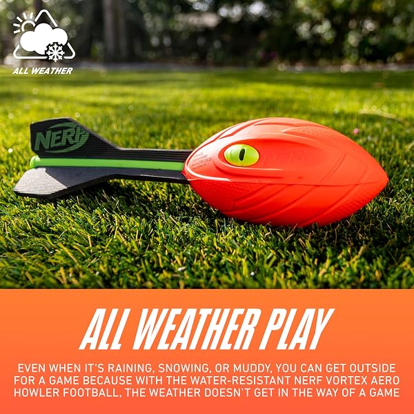 Nerf Vortex Aero Howler Foam Ball, Classic Long-Distance Football, Flight-Optimizing Tail, Whistling Sound, Indoor & Outdoor Fun, Christmas Stocking Stuffers for Kids - 4