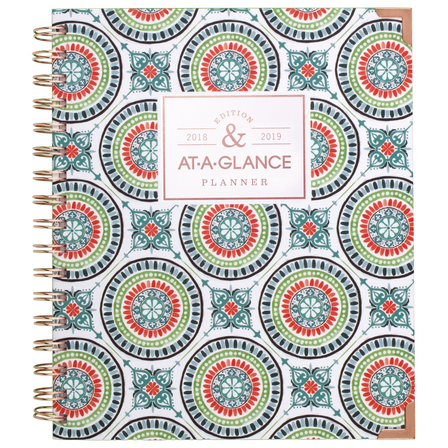 Einen Blick Akademischer Wochen/Monatsplaner, Juli 2018 – Juni 2019, 6–7/20,3 cm X 8–3/10,2 cm Hardcover, Badge Tile (6124t-805 a)