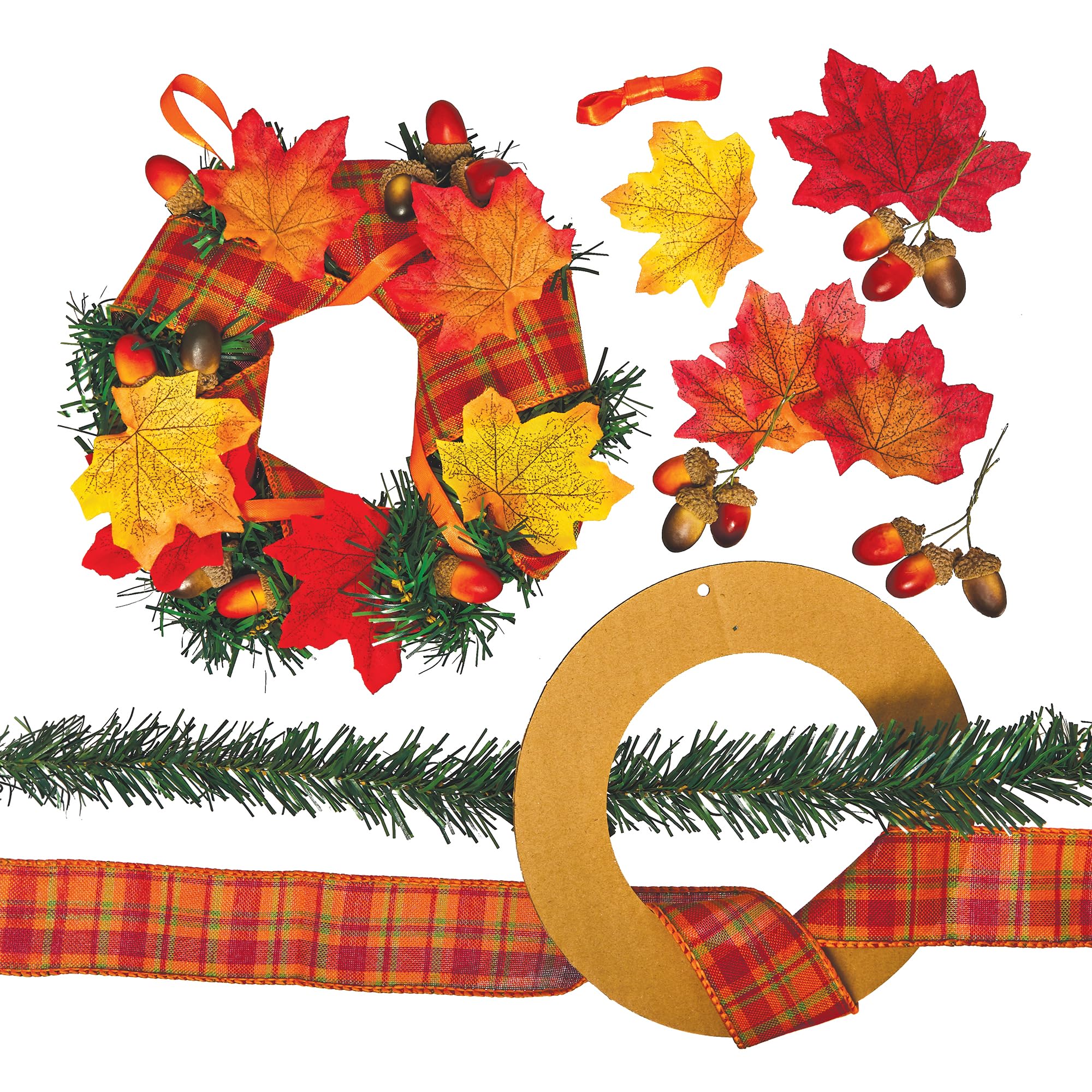 Baker Ross FN300 Autumn Wreath Making Kit - Autumn Wreath Making Arts and Crafts