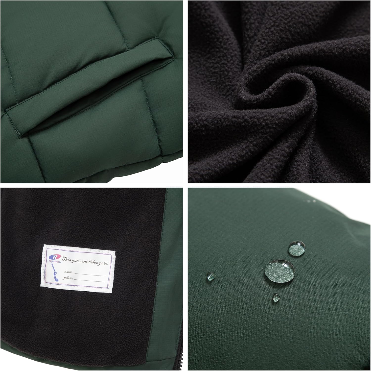 Rokka&Rolla Boys' Water-Resistant Ripstop Shell Winter Coat Fleece Lined Puffer Jacket - Image 7