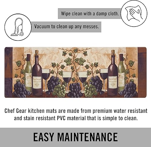 Miniatura 4 de Chef Gear Tapete de cocina antifatiga  Diseño novedoso  Tapete de chef acolchado cómodo  Alivio y apoyo de pie  Resistente a la intemperie  Mide