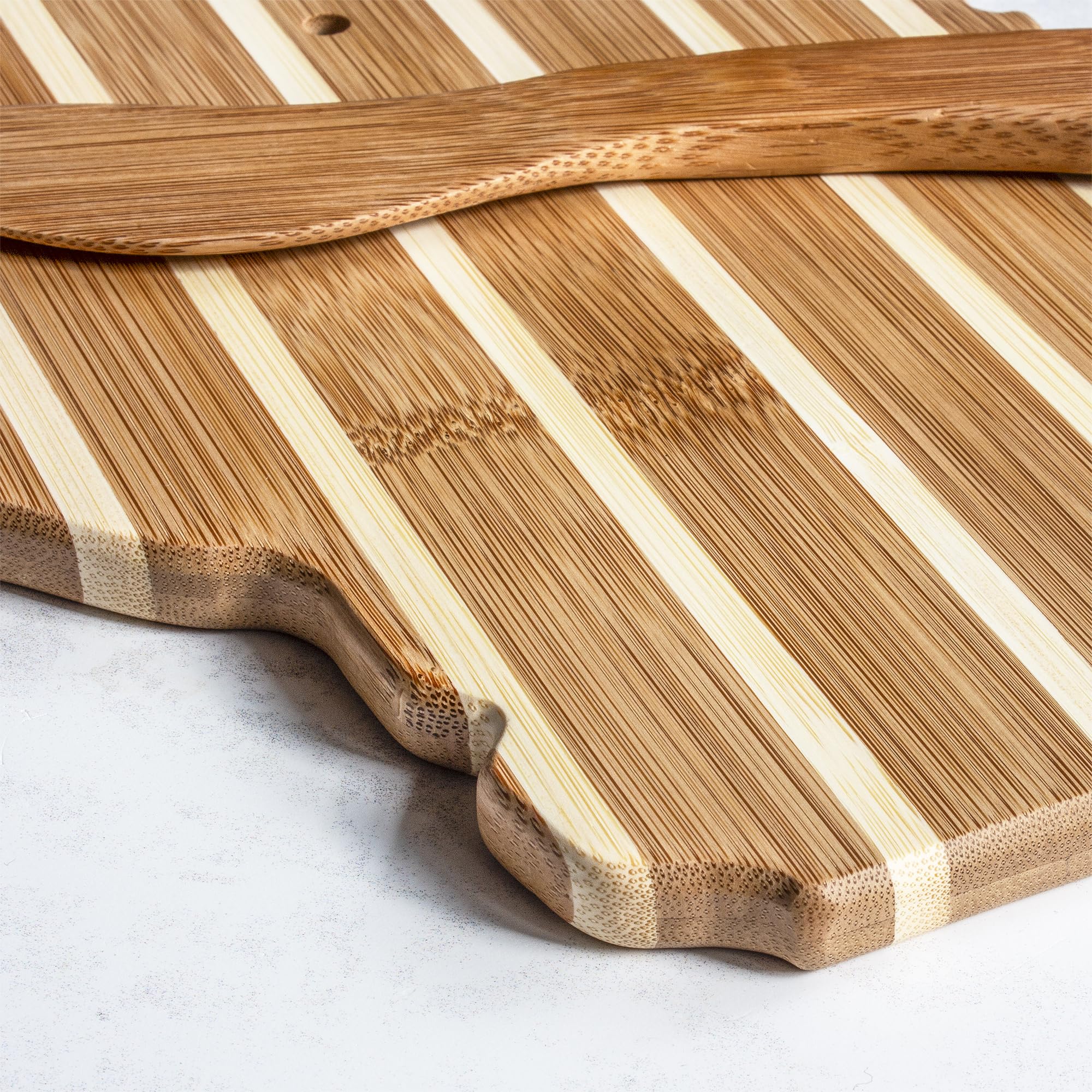 Totally Bamboo Wisconsin Charcuterie Board with Spreader Knife Gift Set, 9-5/8" x 8-7/8”