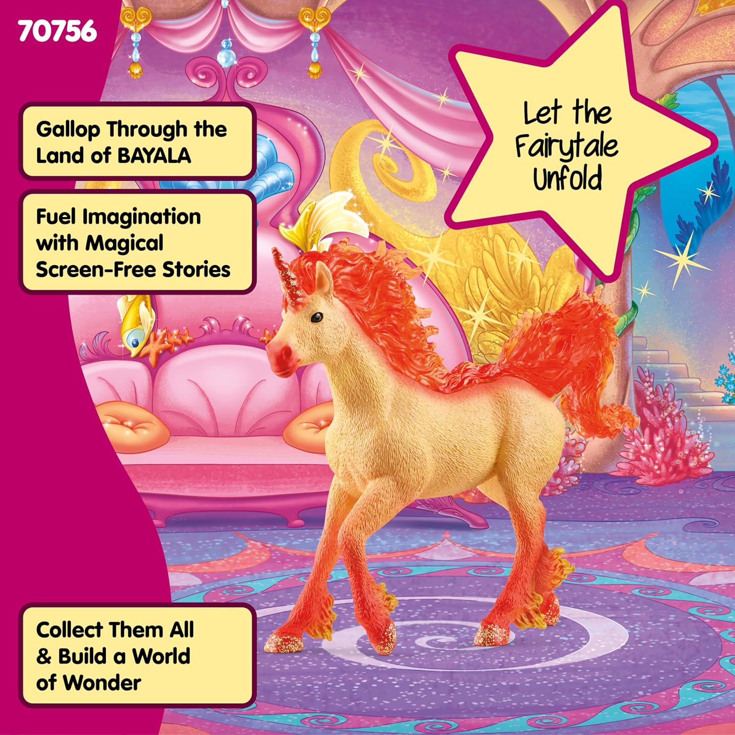 Schleich Bayala - Elementa Fire Unicorn - Unicorn Toy for Girls and Boys - Fantasy Horse Figurine for Kids Ages 5+