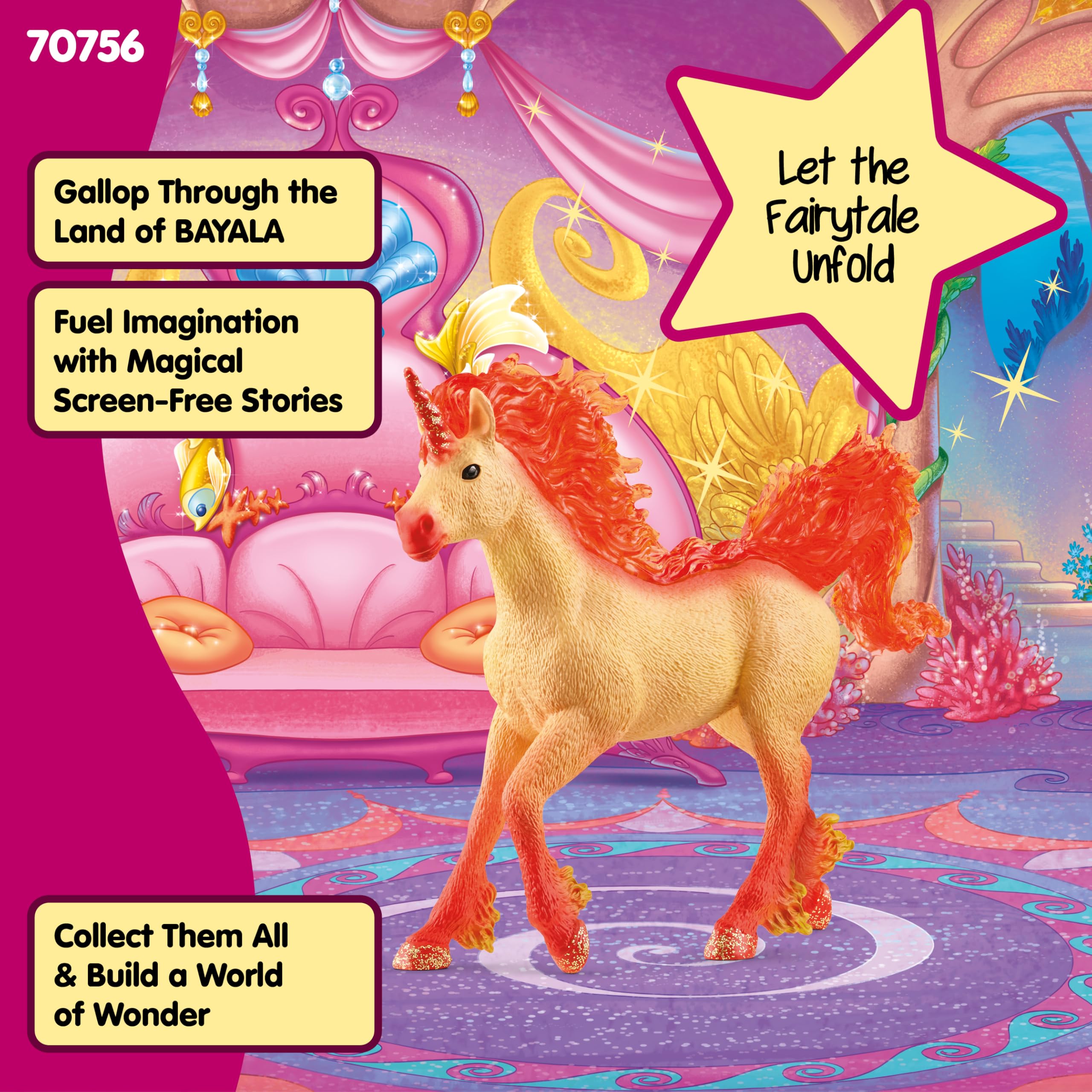 schleich BAYALA | Elementa Ognisty ogier jednorożca 70756 | Fantastyczna figurka kolekcjonerska | Prezent dla dziewczynek i chłopców | Od 5 lat | 15 × 4 × 11 cm