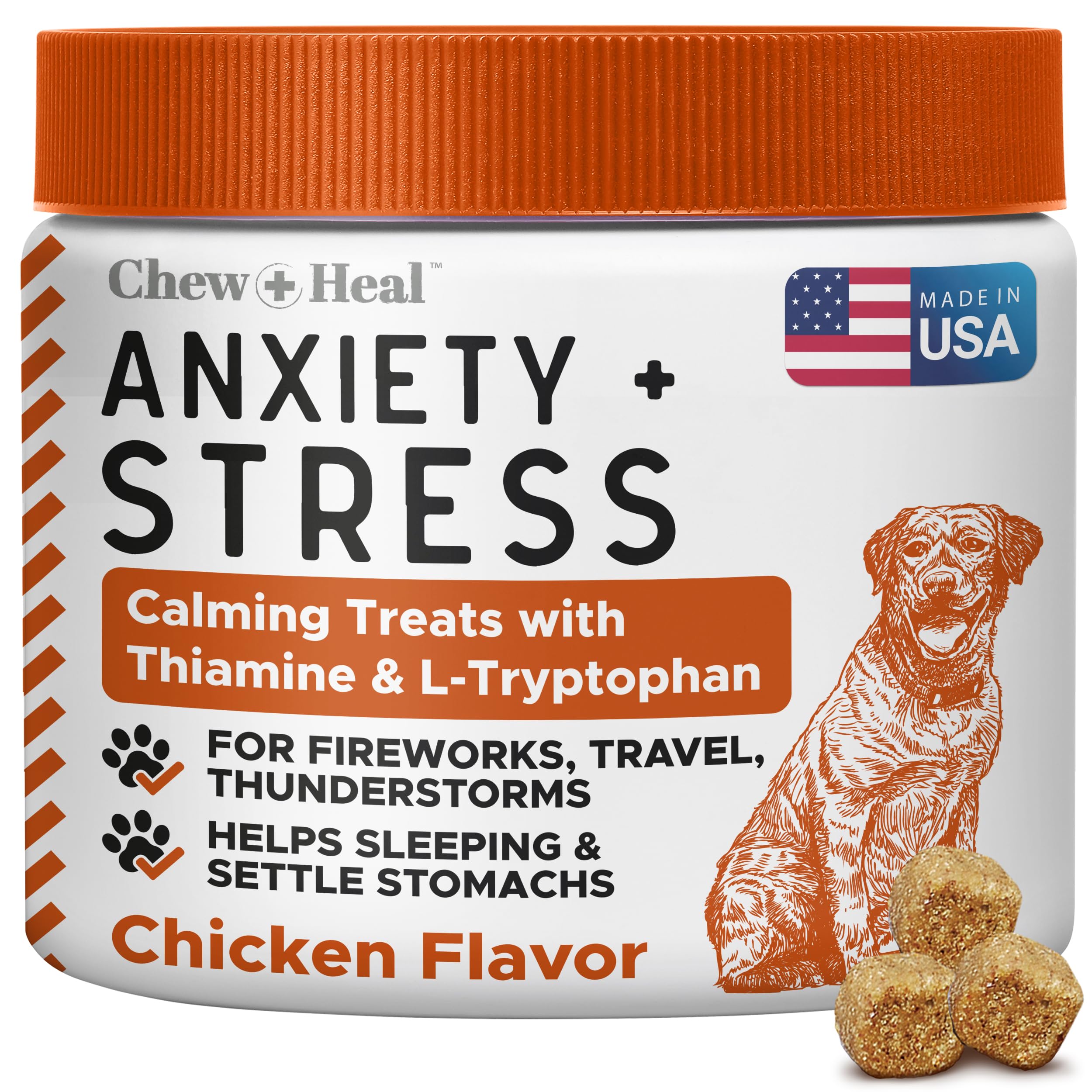 Calming Chews for Dogs - 30 Anxiety Relief Treats for Fireworks