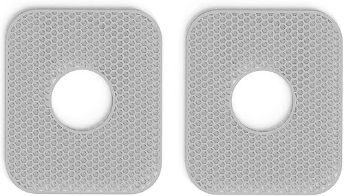 Jaycube - Protectores de fregadero para fregadero de cocina, alfombrilla de drenaje de silicona para fregadero de cocina, 2 protectores de