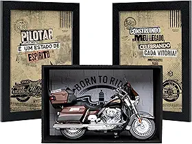 Miniatura Moto HD Maisto - Kit Motociclista (Electra Glide)