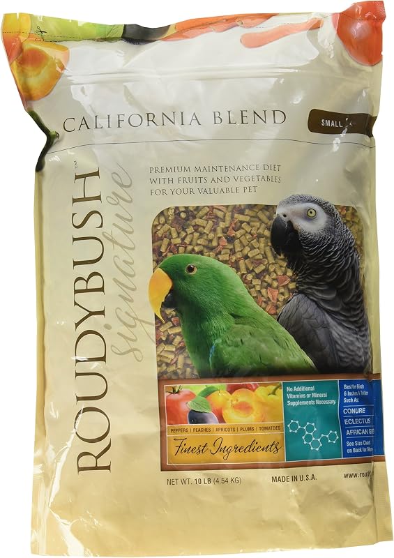 RoudyBush California Blend Alimento para Aves em Pellets Pequenos, 4,54 kg