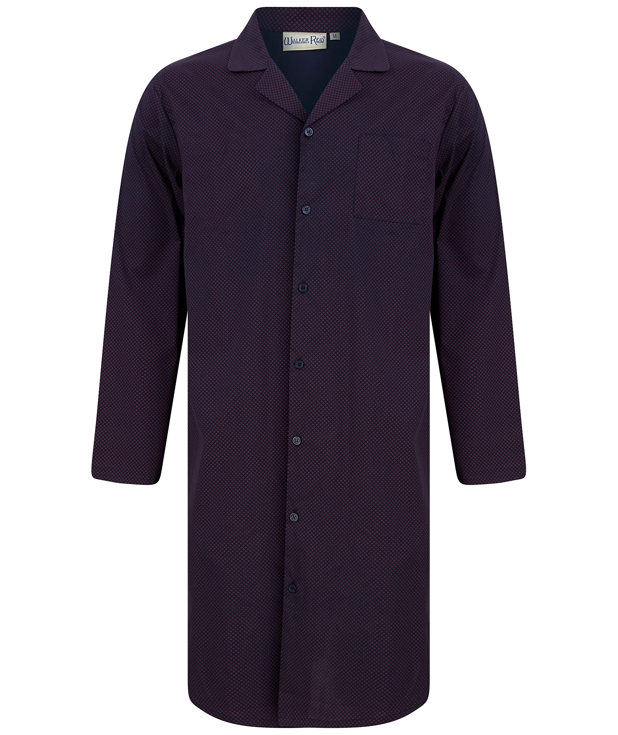 Slenderella Walker Reid WR88830 Men's Navy Cotton Nightshirt Large