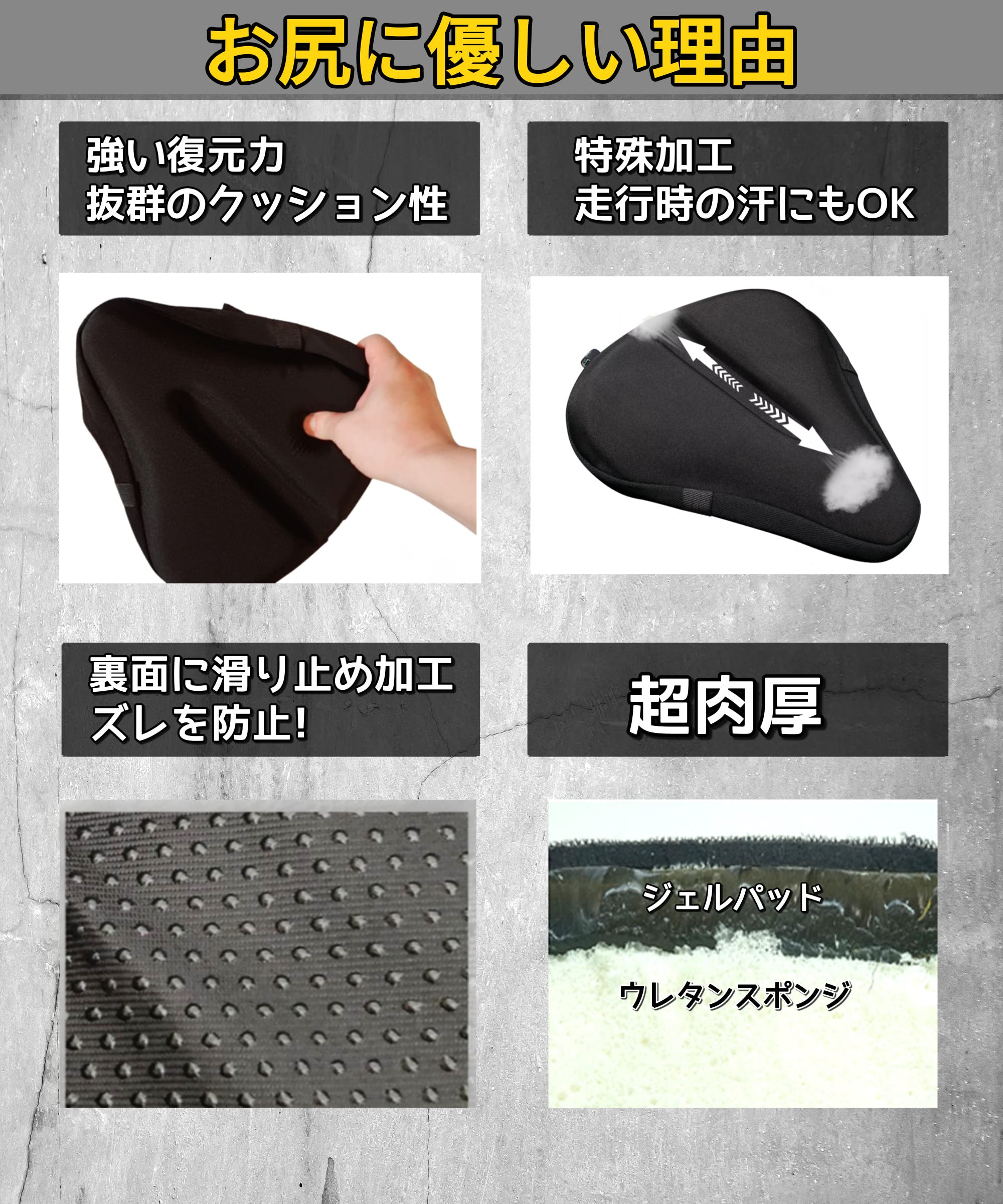 Amazon.co.jp: 自転車 サドルカバー クッション 痛くない エアロバイク