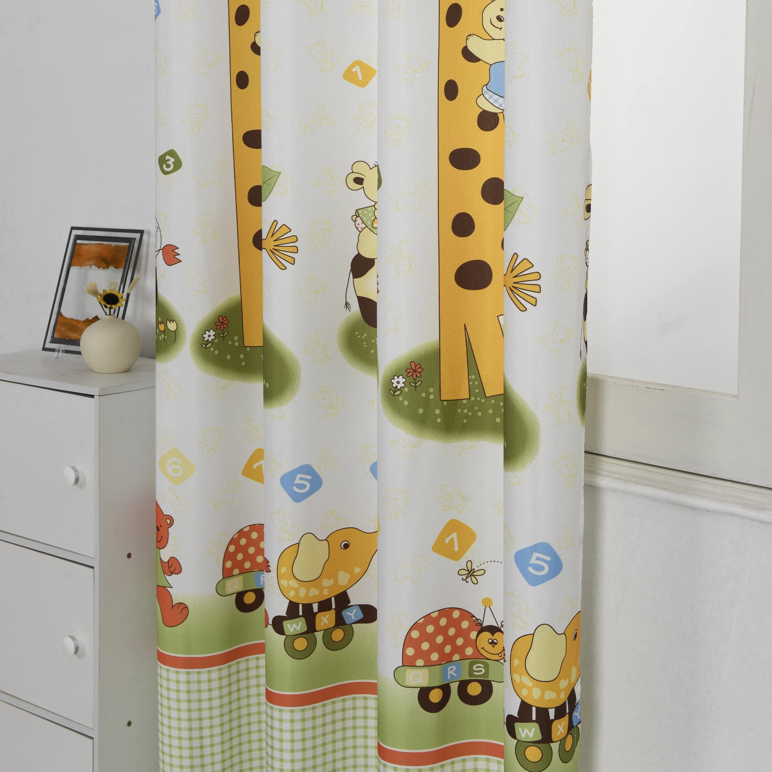 Dalina Textil - Cortinas Infantiles Niño Dos Paneles de 140x260cm- Cortinas Juveniles Animales para Habitación Sala de Estar 2 Piezas Patrón Infantiles Jirafa