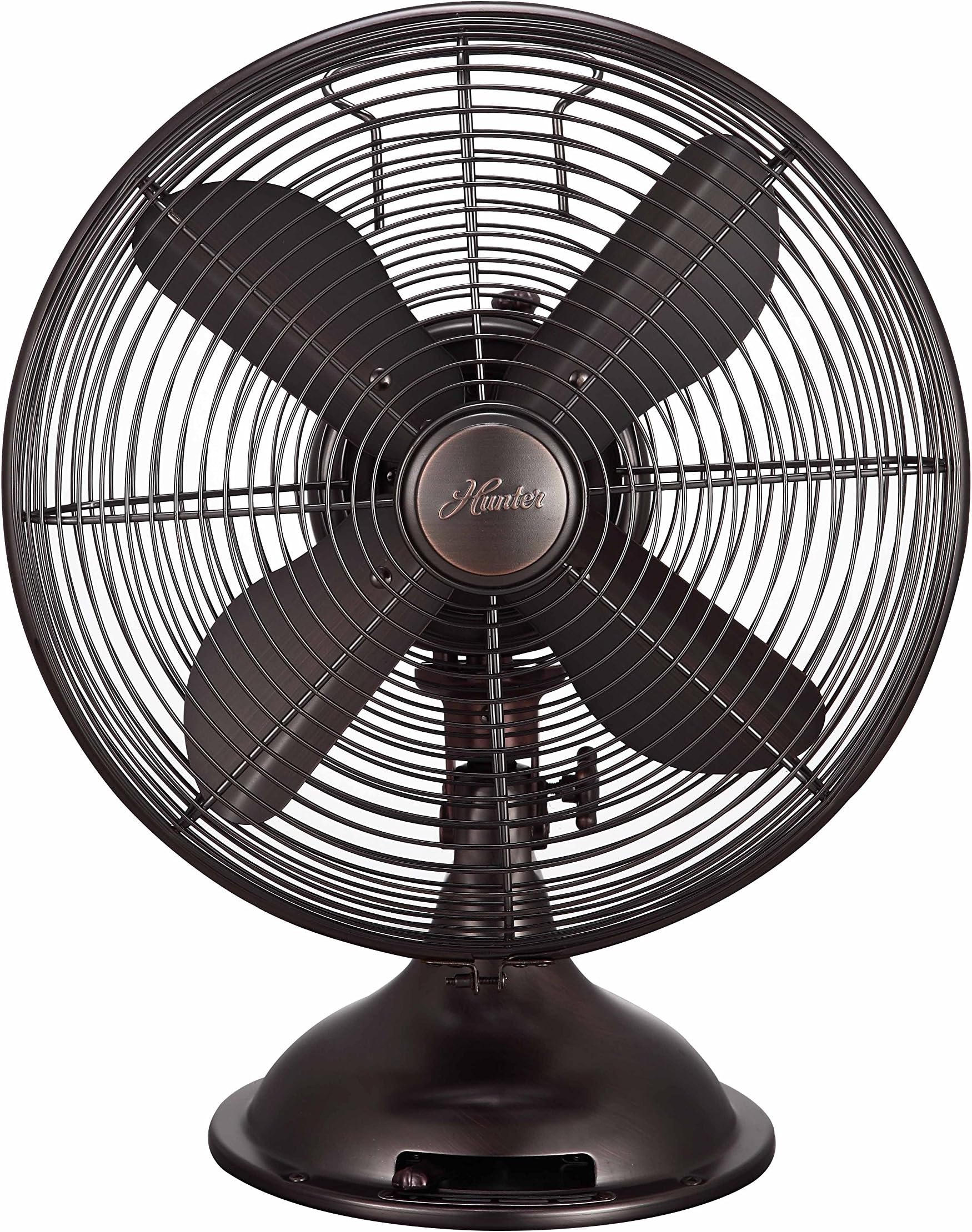 Hunter All-Metal 12" Retro Table Fan, Onyx Copper by Good Housekeeping