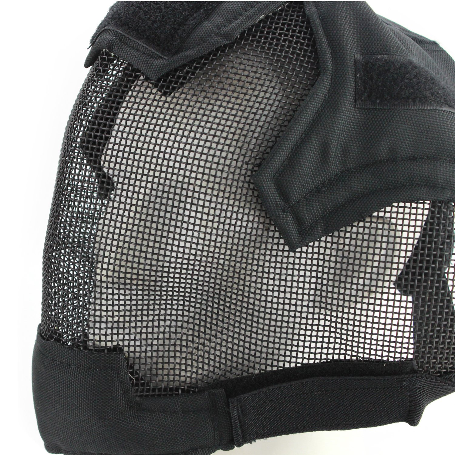 Maschera tattica per softair, regolabile, protezione integrale in rete, con protezione per le orecchie, per giochi di CS, caccia, Halloween, paintball, hockey, cosplay