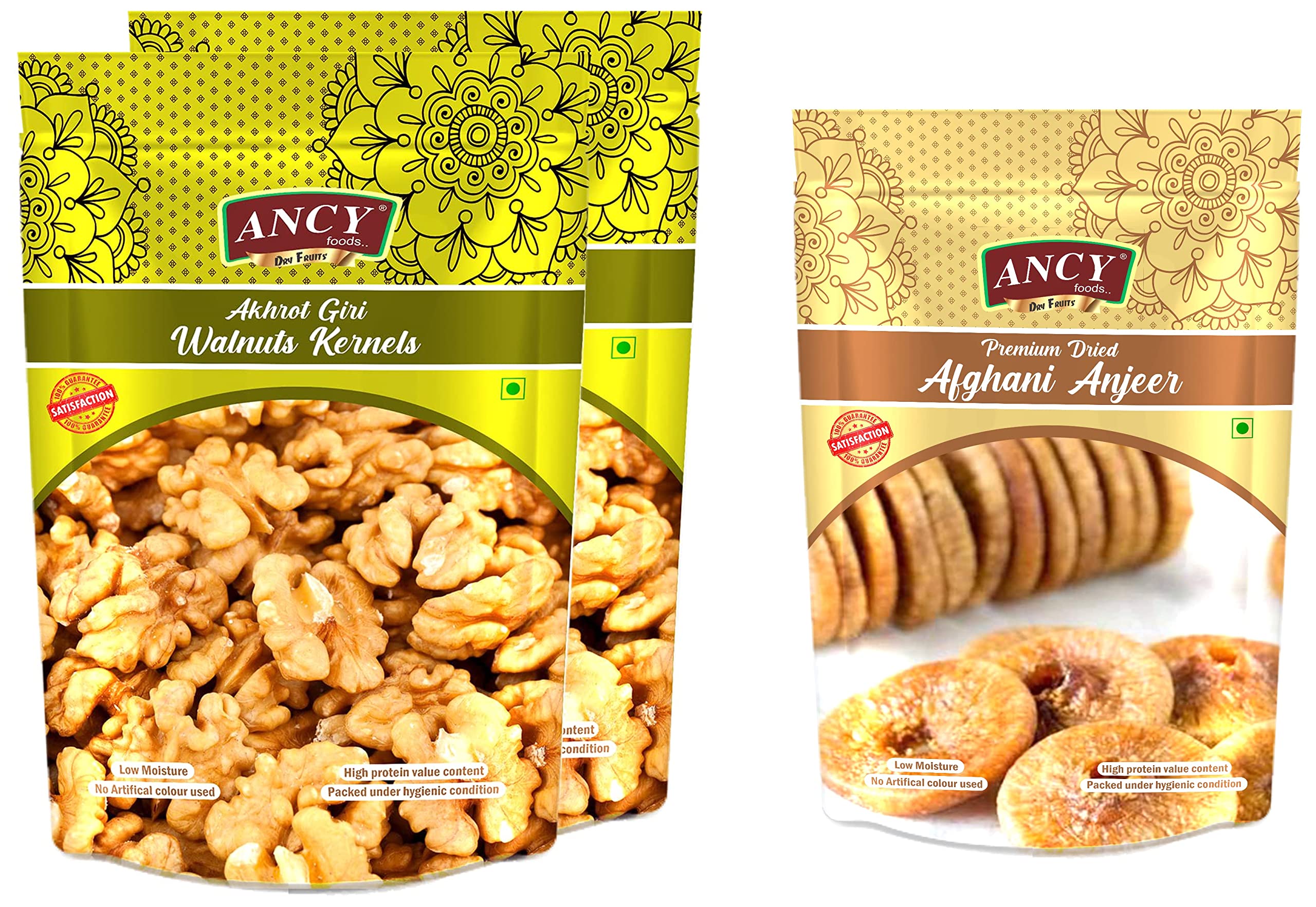 Ancy Dry Fruits Premium Dried Afghani Anjeer 250g & 100% Natural Kashmiri Walnuts/Akhrot Giri, 500 Grams (Gift Box 500 Grams), Dry Fruits (B09VH8VFCB) Amazon Price History, Amazon Price Tracker