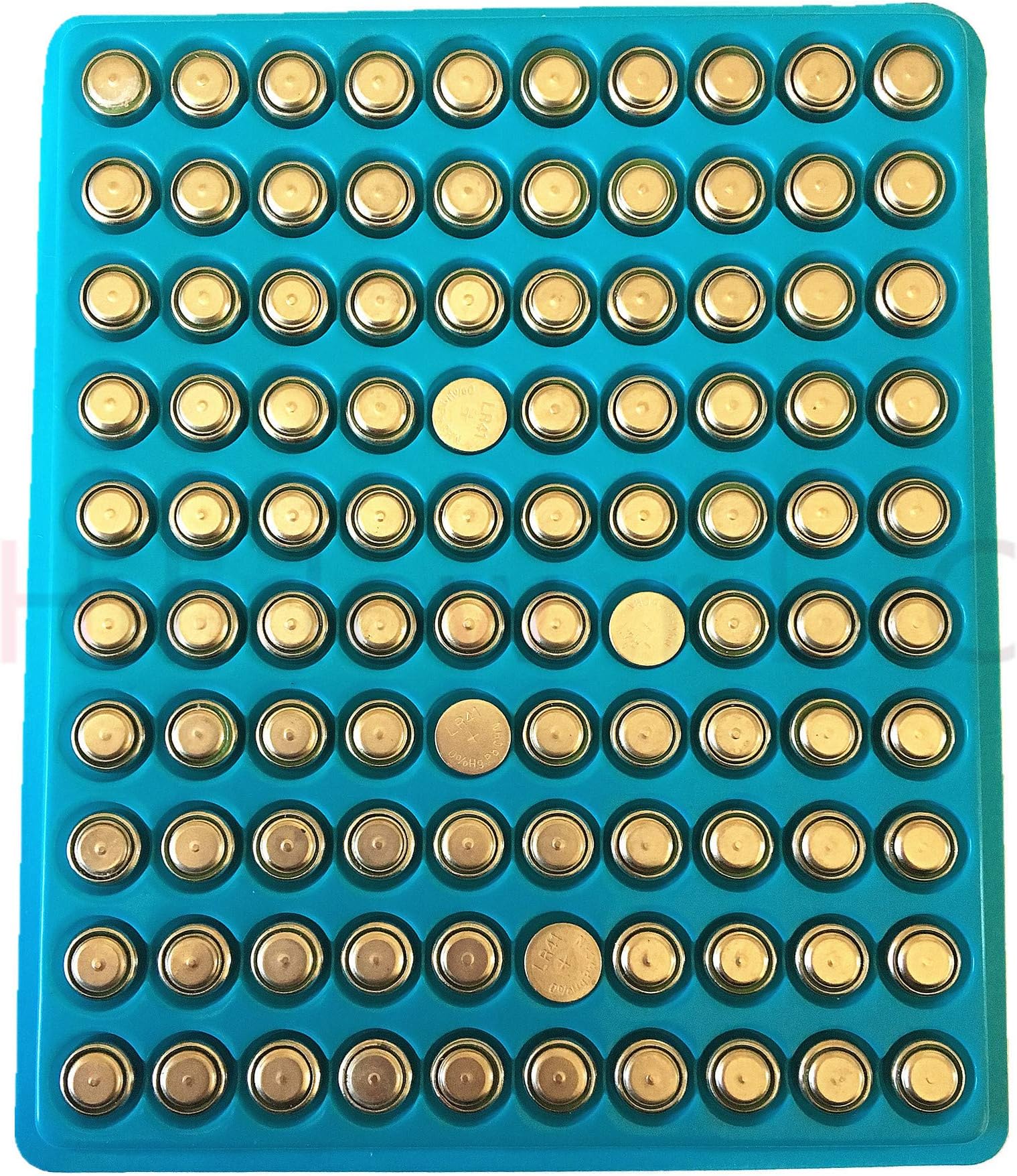New 100 X AG3 LR41 392 Button Cell Battery in Tray