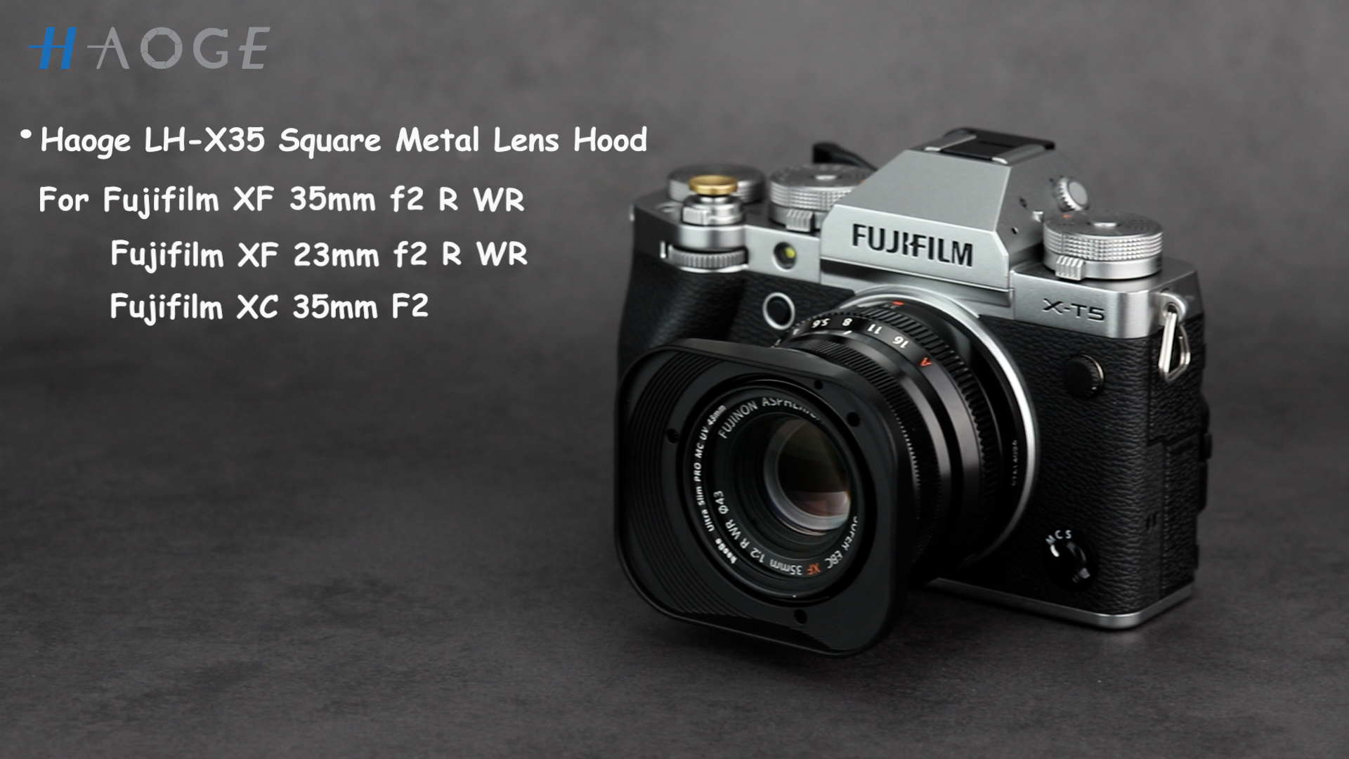 Haoge LH-X35 Bajonett Quadratisch Metall Gegenlichtblende Für Fujifilm Fuji Fujinon XF 35mm F/2 R WR XF35mmF2, XF 23mm F2 R WR XF23mmF2 Und XC 35mm F2 XC35mmF2 Objektiv Ersetzt LH-XF35-2