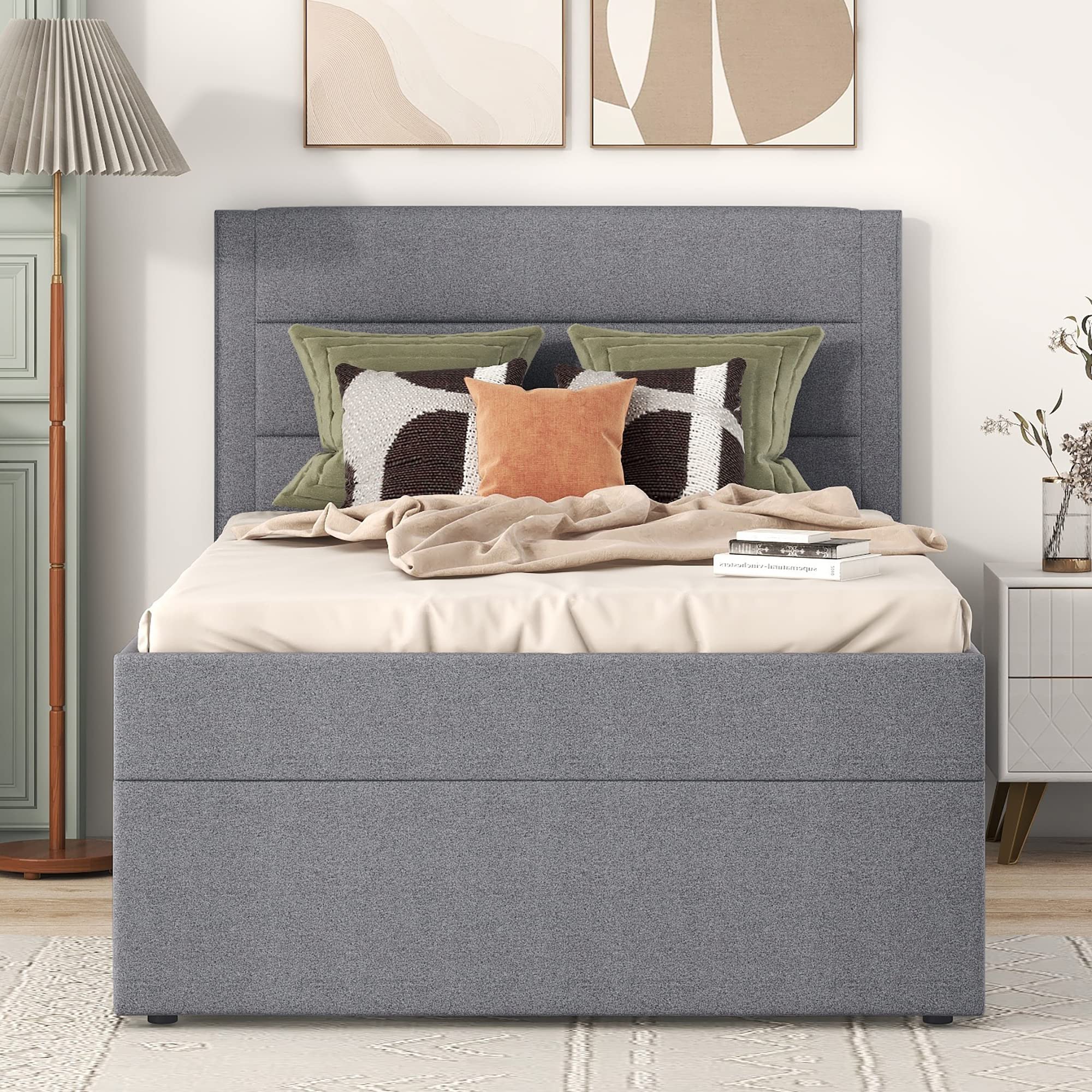 Panca Con Contenitore Relaxdays, 3 Cassetti, Cuscino Imbottito, Bianco, 105x35x44 Cm