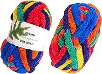 Vista 16 de DDL&HEXI 2 Park Super Chenille Hilo Grueso para Manta, Kit para Hacer Mantas, Hilo de Tejido Jumbo 2x8oz 226g por Bolsa (206)