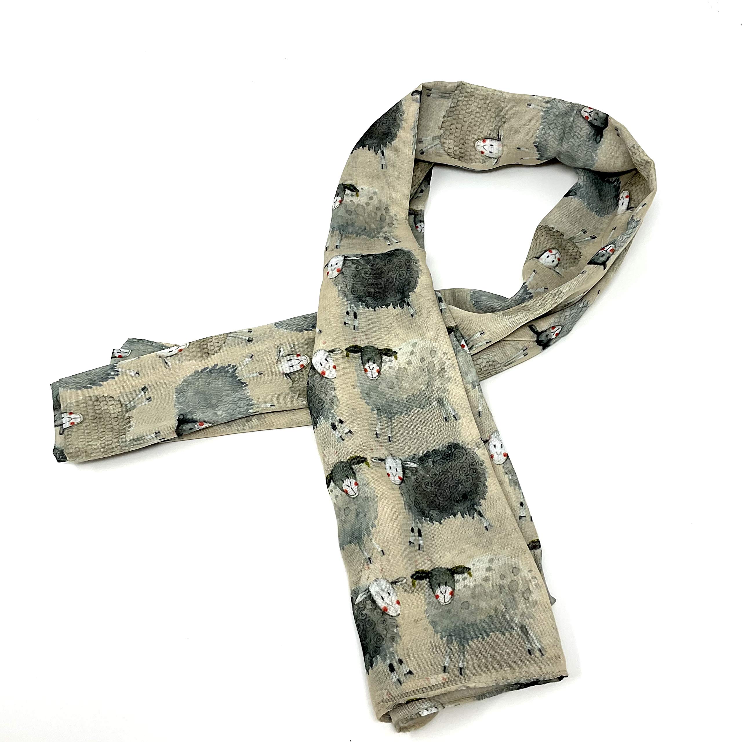 Alex Clark Art Women's Grey Alex Clark Sheep Scarf 70Cm X 180Cm