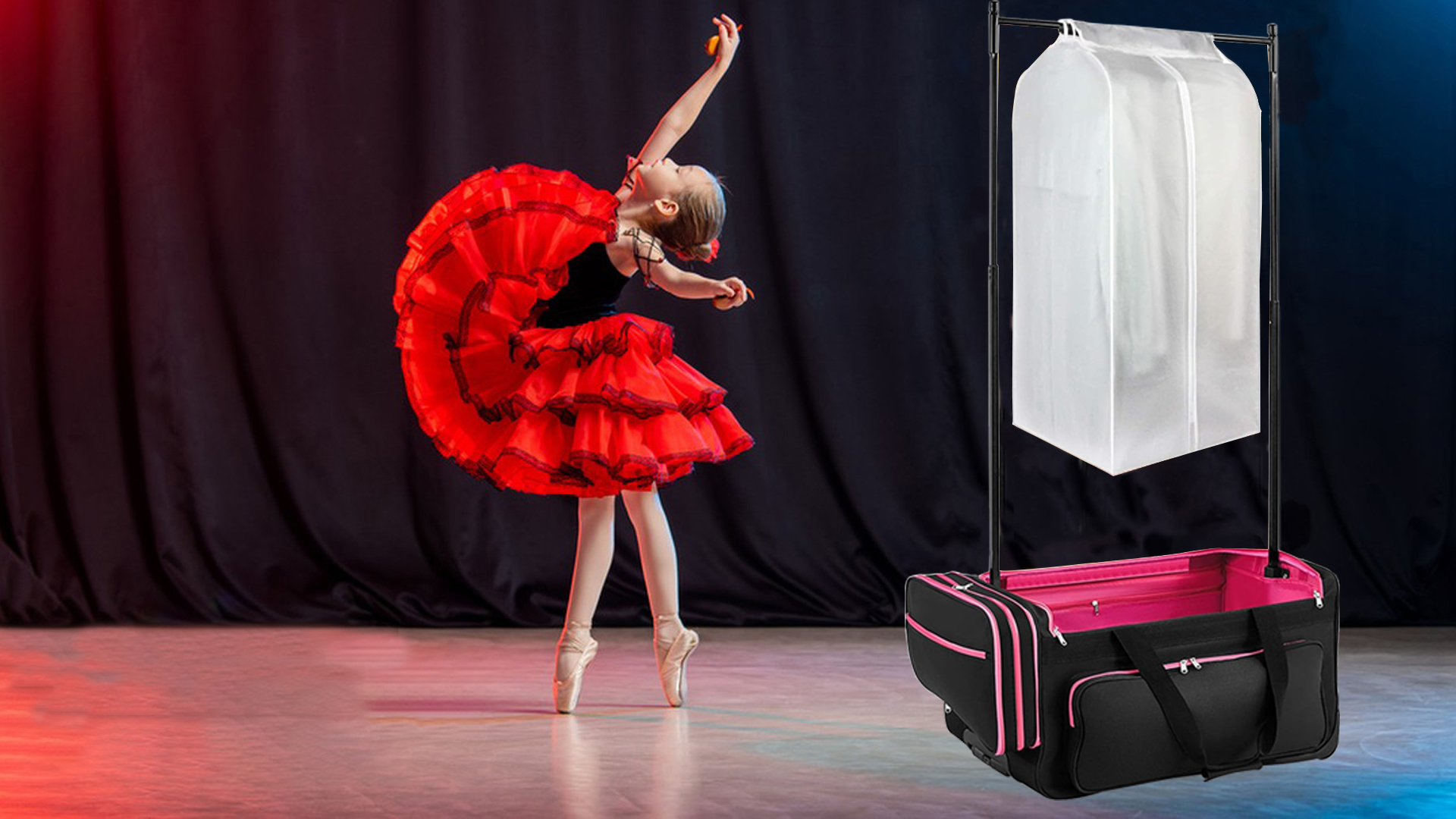 Amazon.com | 28 inch Dance Bag with Garment Rack, Rolling Dance