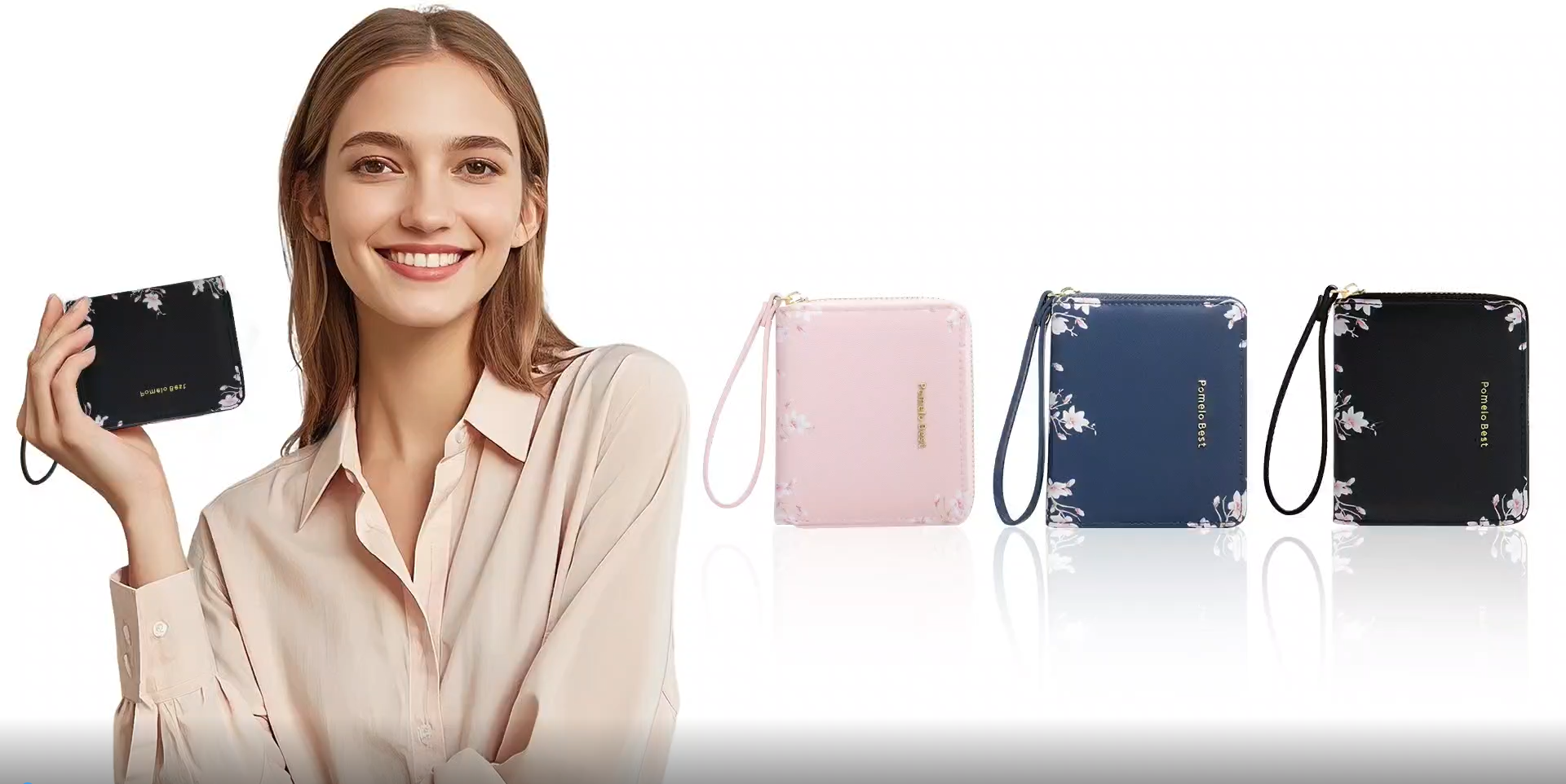 Pomelo Best Portefeuille Court Pour Femme Porte Monnaie En Cuir PU