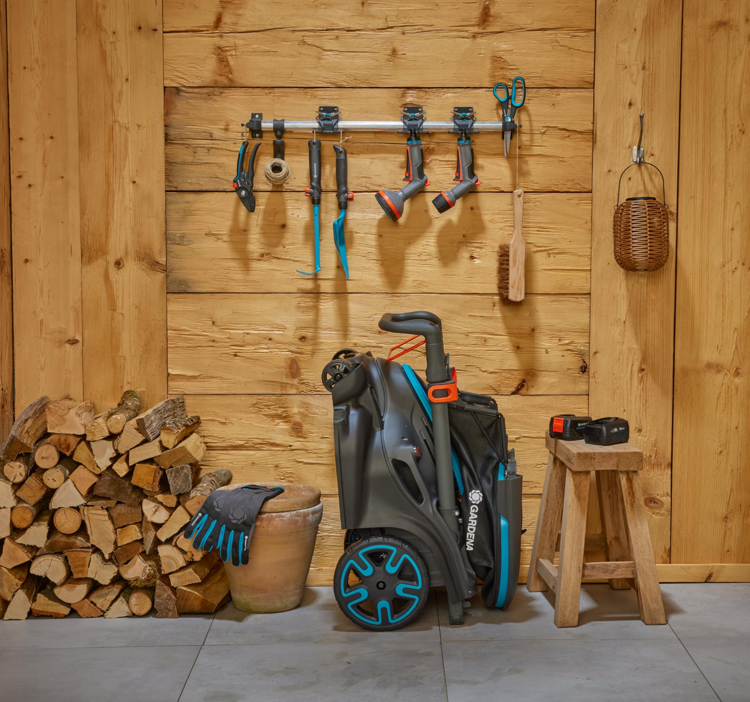 Gardena Kosiarka akumulatorowa PowerMax Duo 46/36 V, szerokość koszenia 46 cm, technologia DuoBlade, w tym akumulator POWER FOR ALL, ergonomiczna konstrukcja, wydajne koszenie trawnika (14646-65)