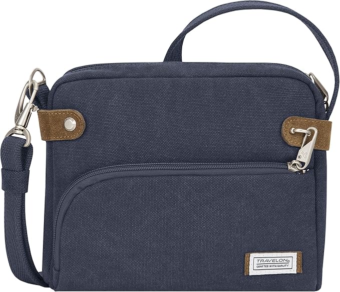 Travelon AntiTheft Heritage Crossbody Bag, Indigo