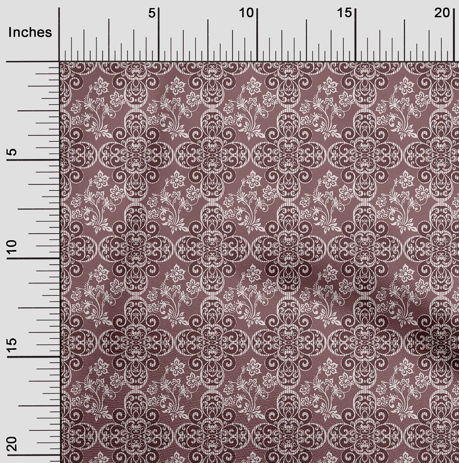 oneOone Viscose Chiffon Dark Rose Brown Fabric Floral Quilting Supplies Print Sewing Fabric by The Yard 42 Inch Wide-29