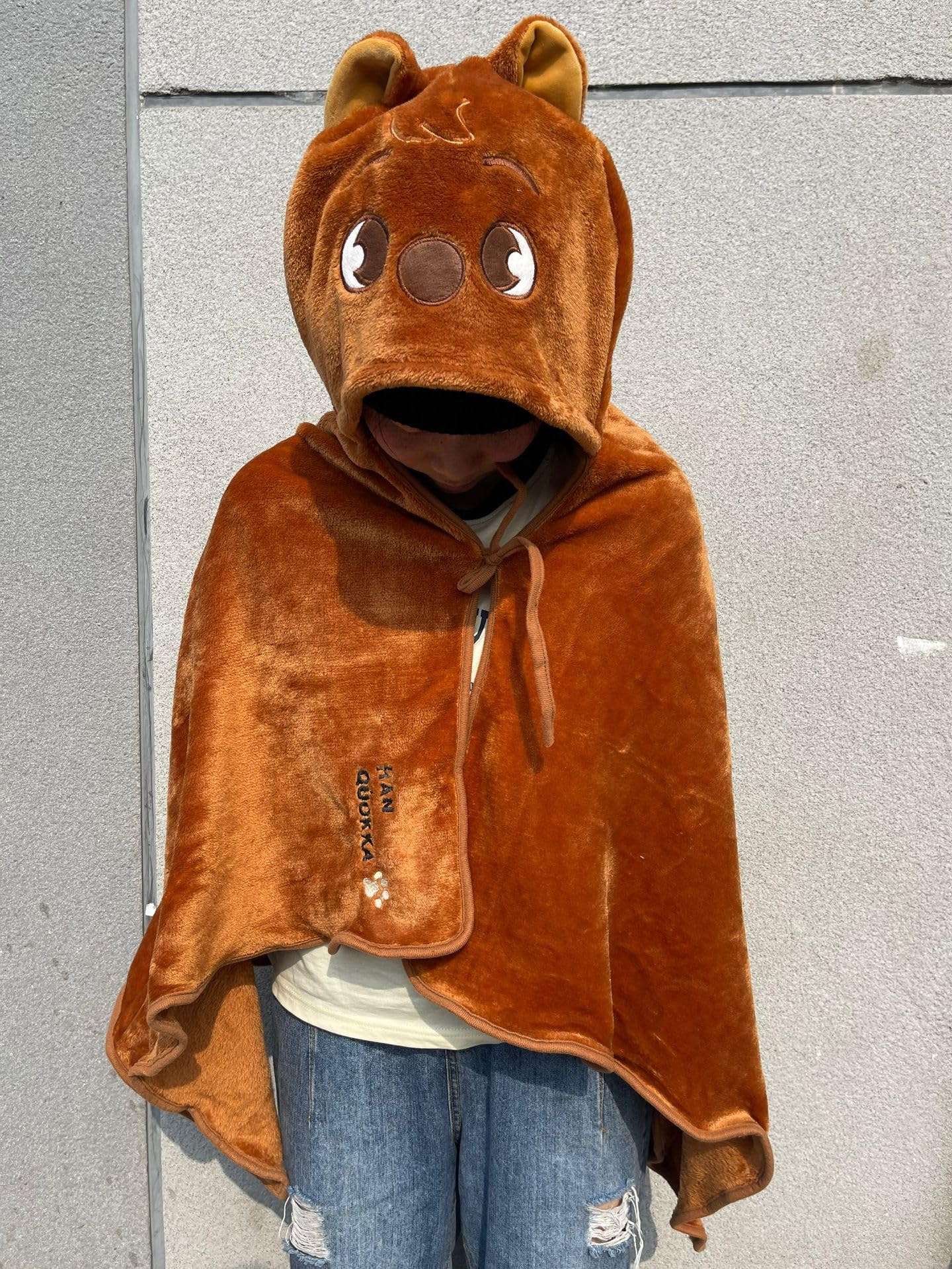 ハン　　クオッカ　ブランケット SKZ-oo Plush Cloak with Hood Stray-kids Shawl 'STAY' Bangchan