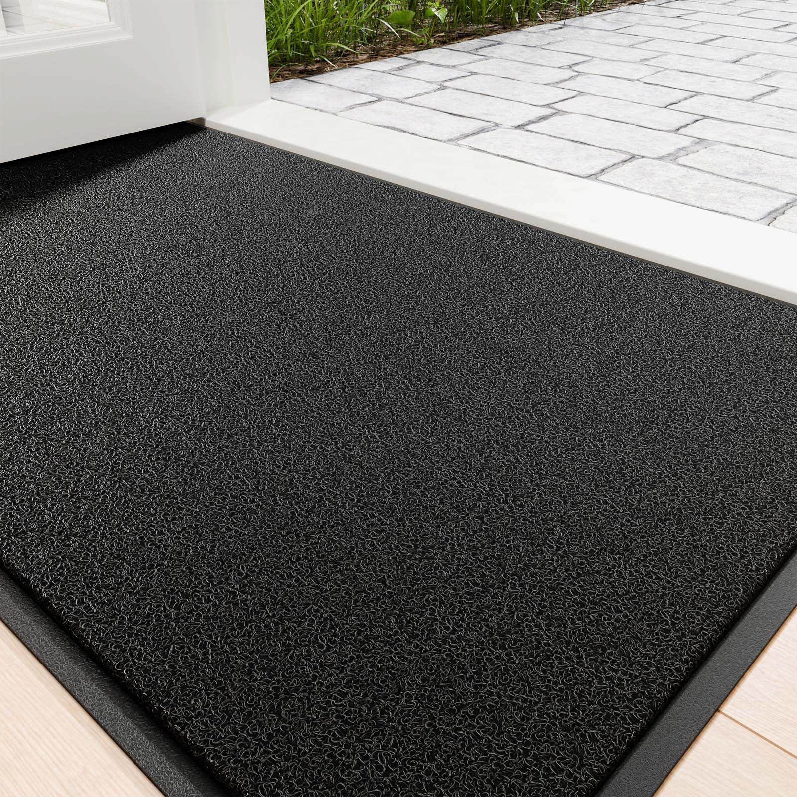 Sturdy Front Door Mat, 72" x 48" Heavy Duty Indoor Outdoor Doormat for Entryway, Fade Resistant, Waterproof Low Profile Entry Mat, Non Slip Welcome Mat for Outside Entrance, Patio, Home