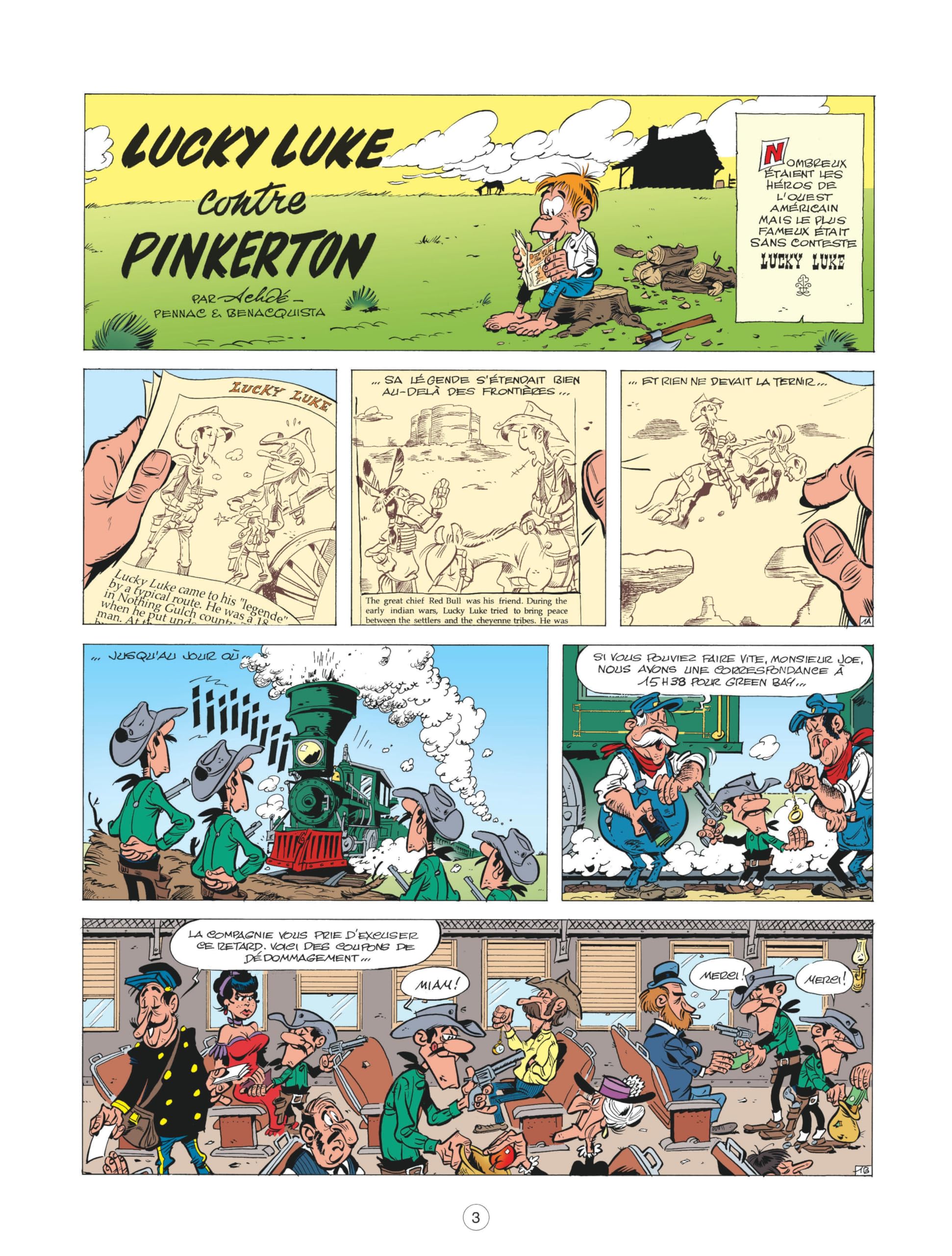 Les Aventures de Lucky Luke d'apr�s Morris - Tome 4 - Lucky Luke contre Pinkerton Benacquista Tonino; Pennac Daniel and Achd� - PT01